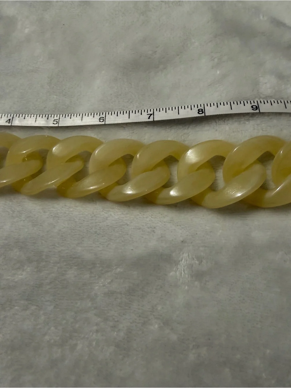Yellow Marble Resin Chain Purse Charm